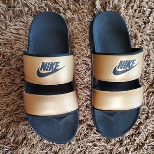 Gold NIKE sandals